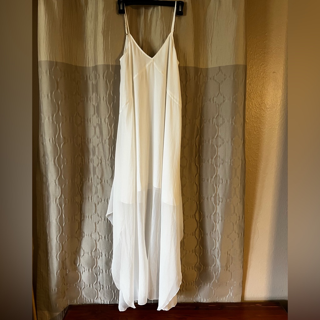 Lovers + Friends Medium White Long Slip Dress Excellent Condition Orig $580